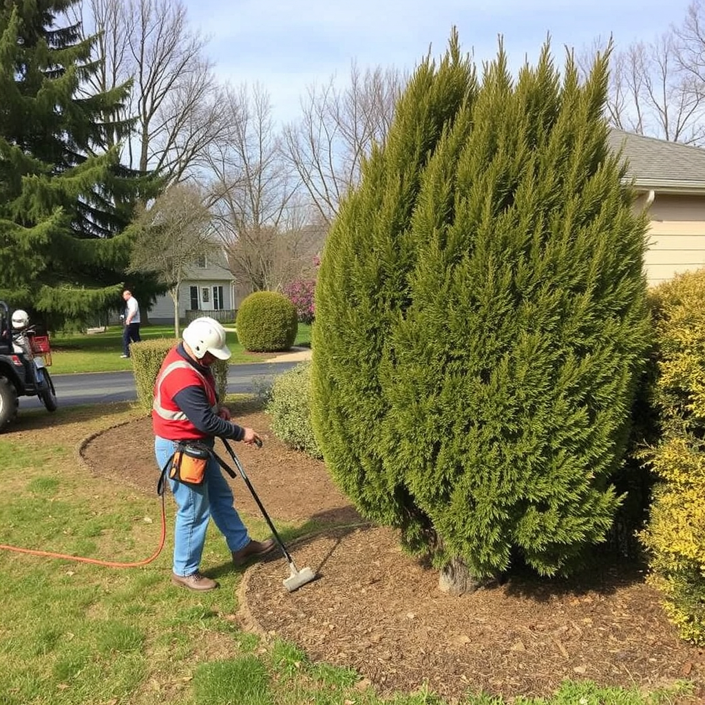 Tree and shrub trimming for ladder fuel reduction in Big Bear Valley